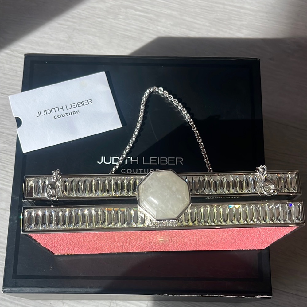 Judith Leiber Couture Pink Crystal Clutch